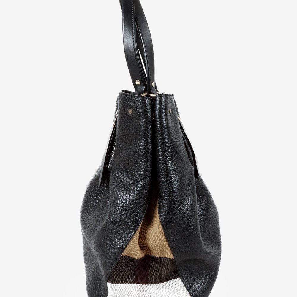 Burberry Maidstone Black Leather Tote - Picture 3 of 16